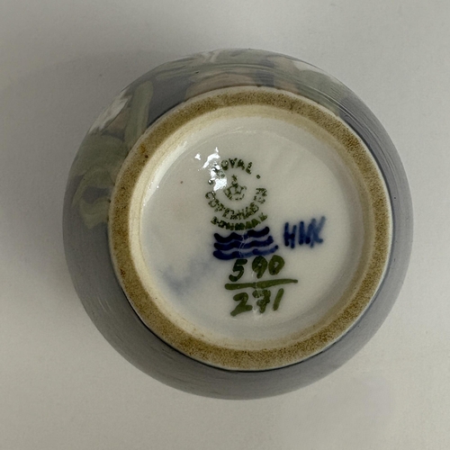 31 - A Royal Copenhagen crocus pattern vase 12cm high