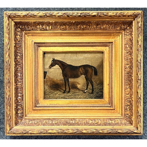 321 - Attributed to John Frederick Herring (Senior) (British, 1795 - 1865), 'Portrait of a horse in a stab... 