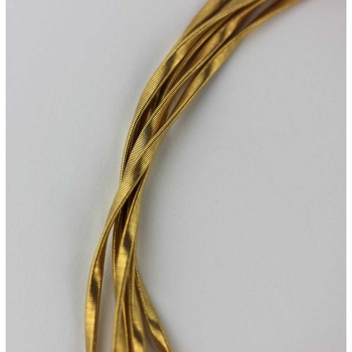A Marco Bicego 18ct gold five row twist collar necklace, 63.4g, in ...