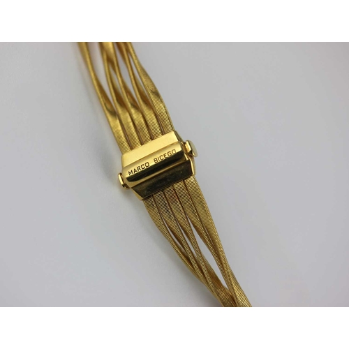 A Marco Bicego 18ct gold five row twist collar necklace, 63.4g, in ...