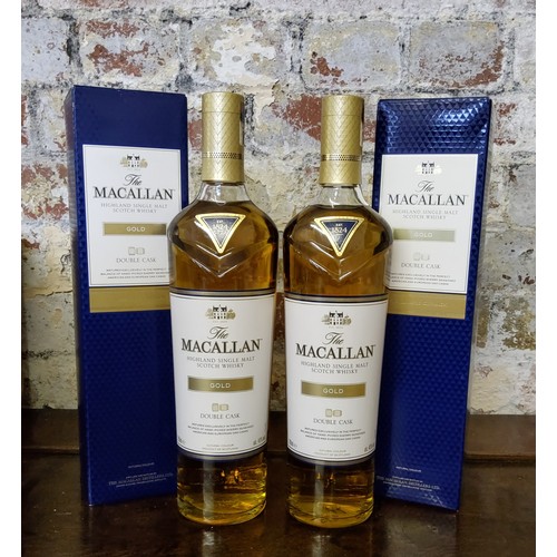 49 - Whisky - Two bottles of Macallan double cask gold highland single malt scotch 700ml