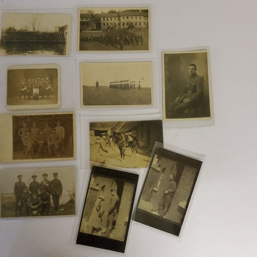 163 - Militaria - Postcards - Sixteen WWI era Real Photo postcards (RP's) including examples of British so... 