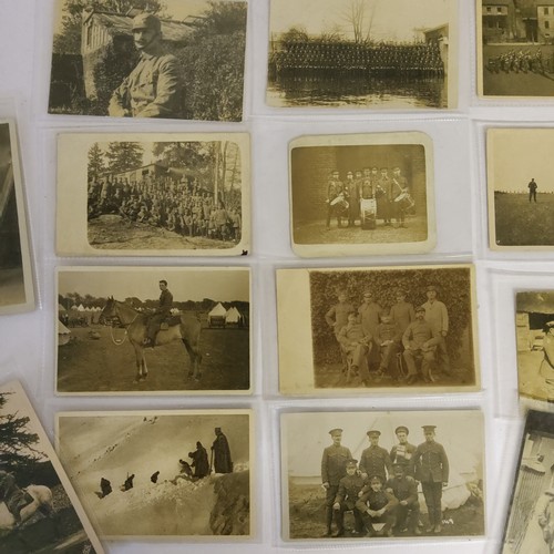 163 - Militaria - Postcards - Sixteen WWI era Real Photo postcards (RP's) including examples of British so... 