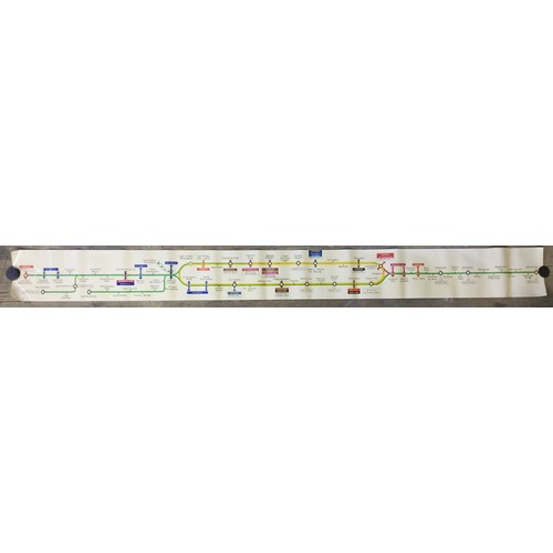 173 - An original London Underground Carriage stop map showing the Circle and District Line code 382/01714... 
