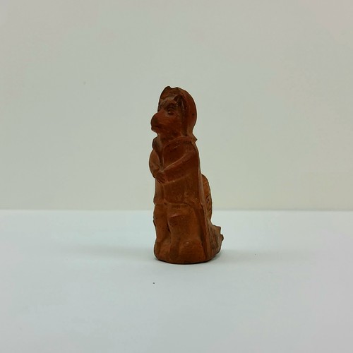 179 - An unusual 19th century novelty terracotta whistle/toy in the form of the grandma wolf from the nurs... 