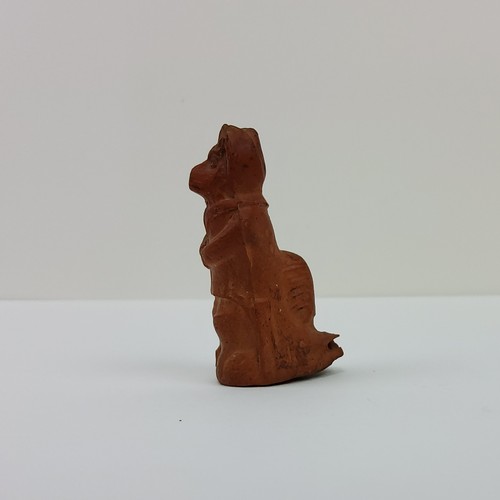 179 - An unusual 19th century novelty terracotta whistle/toy in the form of the grandma wolf from the nurs... 