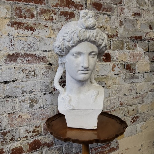 197 - A 'Grand Tour' museum type bust of a Classical young lady, in the white, 50cm high