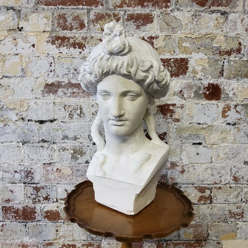 197 - A 'Grand Tour' museum type bust of a Classical young lady, in the white, 50cm high