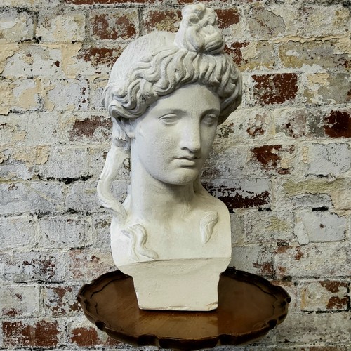 197 - A 'Grand Tour' museum type bust of a Classical young lady, in the white, 50cm high