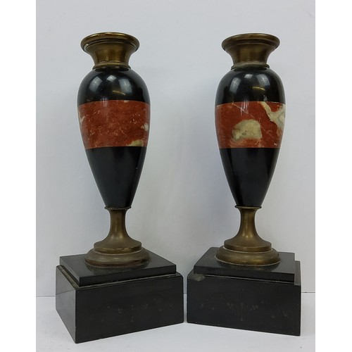 198 - A bold pair of Victorian belge noir and rouge marble gilt metal mounted country house mantel piece c... 