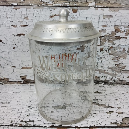 95 - Advertisement - an early 20th century Wright & Son Ltd biscuit barrel, the metal lid chased with... 