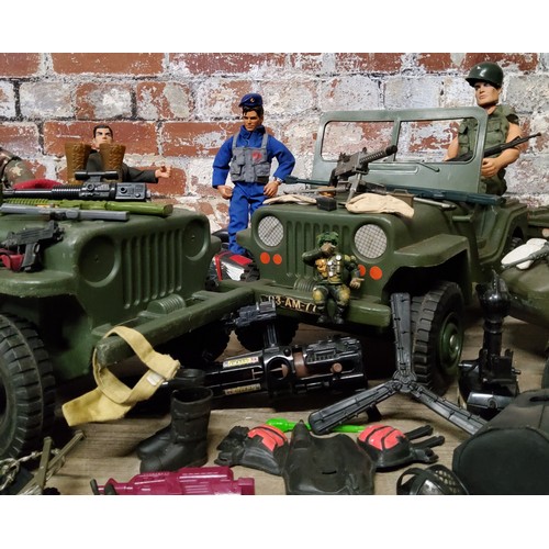 101 - Action Man - a 1976 Cherilea German Africa Korps motorcycle & sidecar, dark green missing spare ... 