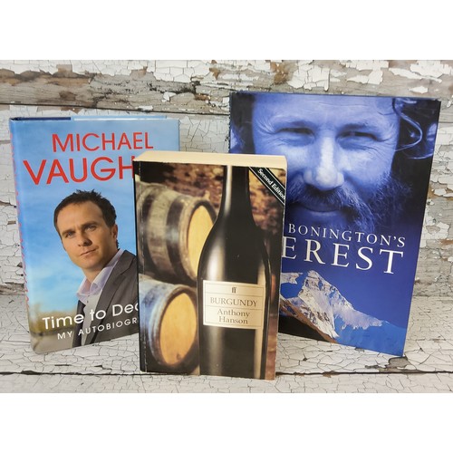 124 - A signed copy of Michael Vaughan Time to Declare, My Autobiography; a signed copy of Burgundy, Antho... 