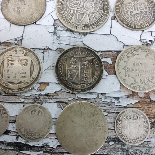 203 - Numismatics - Queen Victoria - various Victorian coins including two crowns dated 1891 and1896, doub... 