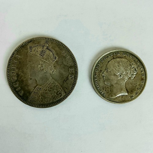 204 - Numismatics - Victorian Coins - Queen Victoria bun head one shilling 1858 GVF (Good Very Fine);... 