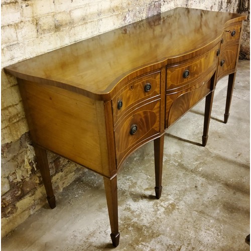 387 - A very good mid 20th century Regency style mahogany sideboard, extending pedestal table with one add... 