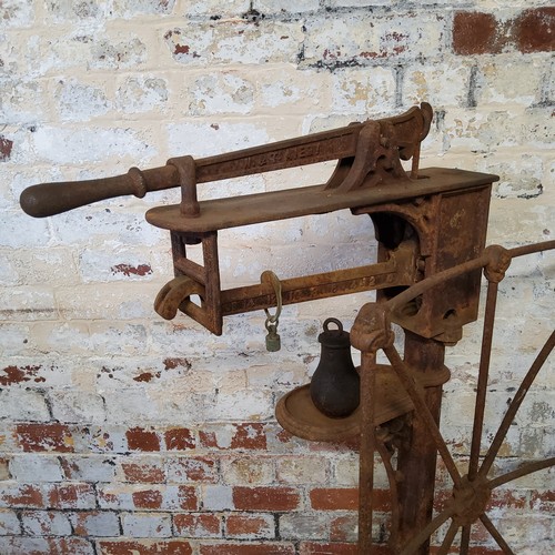 191 - Industrial salvage - a W & T Avery Ltd. floor standing produce scales early 20th century 120cms ... 