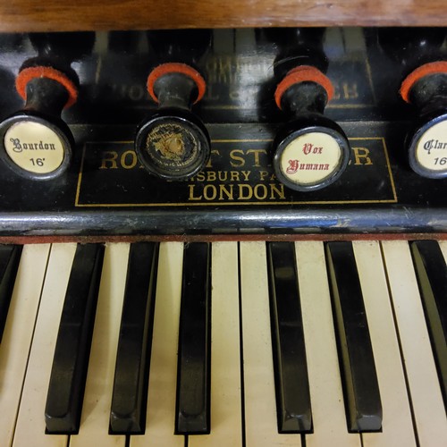 364 - Musical Interest - a Victorian mahogany Robert Stathern organ c.1880