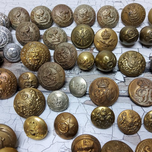 78 - Various local public service uniform buttons, military and post office buttons including Sheffield p... 