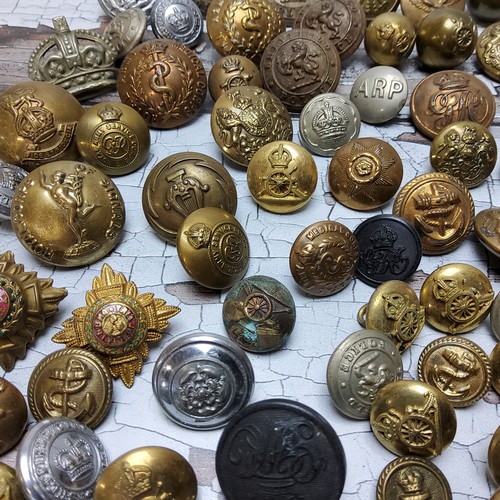 78 - Various local public service uniform buttons, military and post office buttons including Sheffield p... 