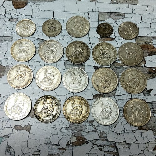 106 - Numismatics - Edward VII & George V - silver coinage, pre 1920 shillings, sixpence pieces,etc 99... 