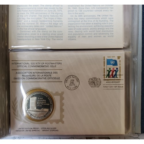 118 - Numismatics - International Society of Postmasters official commemorative sterling silver proof issu... 