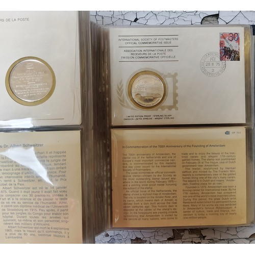 118 - Numismatics - International Society of Postmasters official commemorative sterling silver proof issu... 