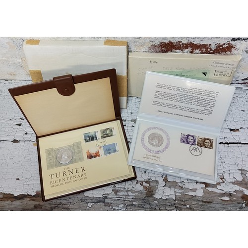 119 - Numismatics - Silver Proof Sets - The Turner Bicentenary medallic first day cover, sterling silver; ... 