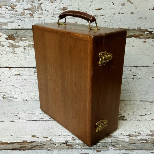 47 - A Stephenson Blake of Sheffield hardwood drinks box, brass fittings, fitted interior, removal shot c... 