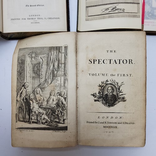 4 - The Spectator Volume the First, J & R Tonson & S Draper, 1749 - missing out cover; The ... 