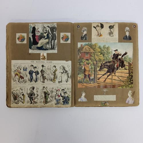 32 - An interesting Victorian scrapbook album, large format c.1900