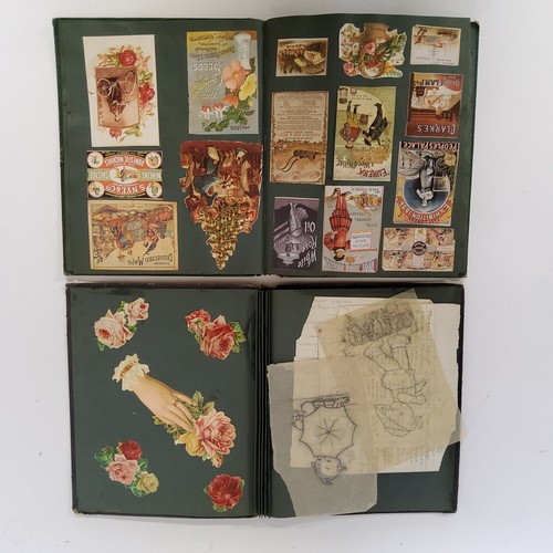 33 - Two Early 20th century scrapbook albums, full of colourful illustrations c.1910