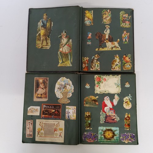 33 - Two Early 20th century scrapbook albums, full of colourful illustrations c.1910