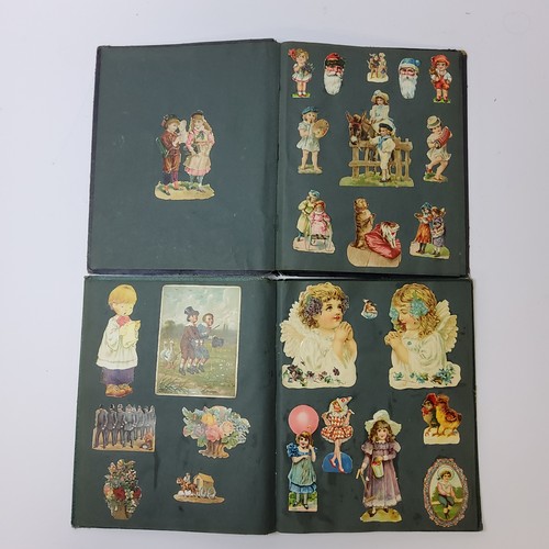 33 - Two Early 20th century scrapbook albums, full of colourful illustrations c.1910