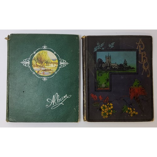 33 - Two Early 20th century scrapbook albums, full of colourful illustrations c.1910