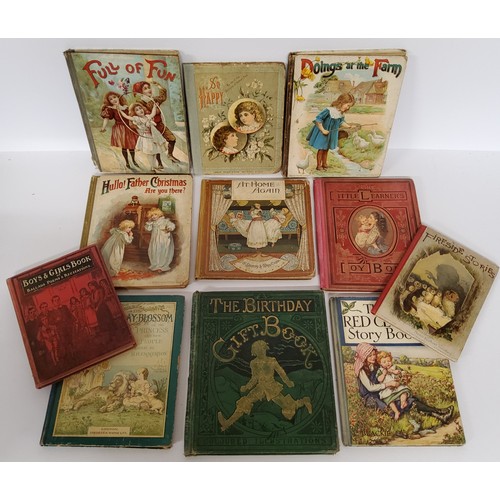 44 - Eleven late Victorian and Edwardian children's books including Fireside Stories by Mrs Macquoid, Ger... 