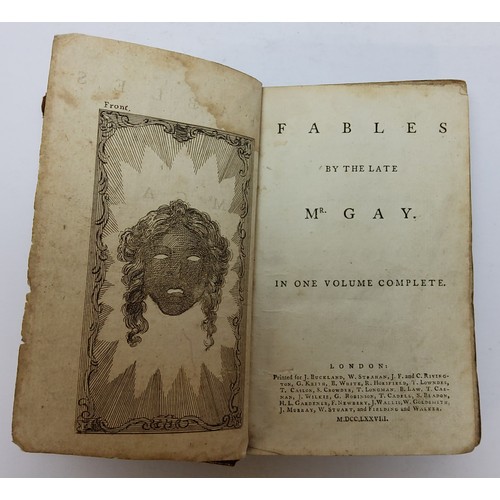 65 - Fables by the late Mr. Gay in one volume complete. GAY, John Published by London: J. Buckland, Strah... 