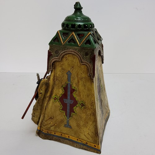 96 - After Franz Xavier Bergman, an Austrian cold painted bronze of an Arabian tent, the gentleman drinki... 