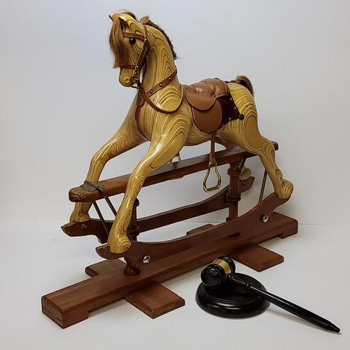 128 - A salesman's sample rocking horse, 55cm high