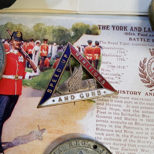 176 - Militaria - PTE T.E.Osborn 12-206 YORK & Lancs regiment; Edward VII coronation medallion, Spink ... 