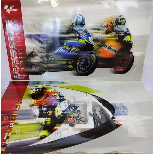 199 - Scalextric Sport Moto GP 3 Championship Set Gibernau vs Rossi, includes Repsol Honda #46 Valent... 