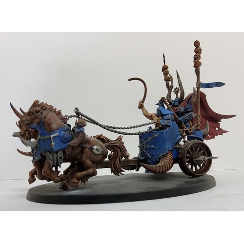 245 - War Hammer - CHAOS - including a well painted chariot model, one Lord, one magister, ten CHAOS warri... 