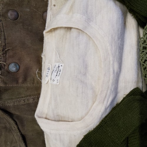 177A - Militaria - WWII uniform - P.Bradburn 130406 Royal Marine military issue canvas draw string sack wit... 