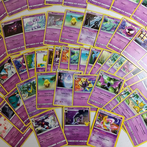 254 - Pokemon - Mystic Energy including holographic 'shiny' Lunala, Toxicroak, Cresselia, Malamar etc.