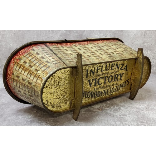 53 - Victory Chlorodyne Lozenges - a Victorian novelty shop counter tin in the form of a child's rocking ... 