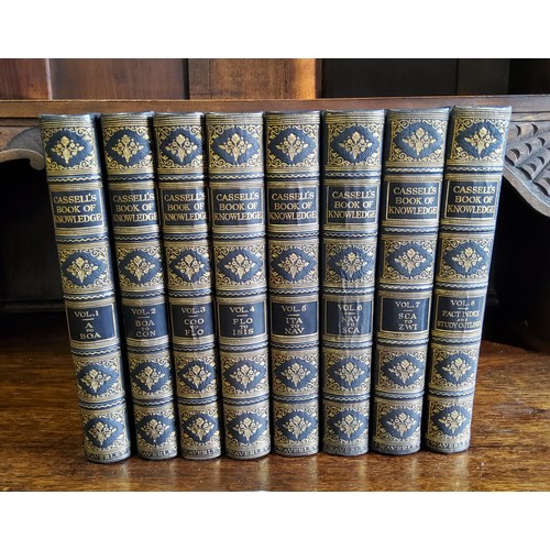 21 - Books - complete set of Cassel's Book of Knowledge Vol.I-VIII, decorative bindings, published by The... 