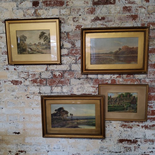 328 - Pictures & Prints - three early 20th century gilt frame watercolours c.1900, by the packhorse Br... 