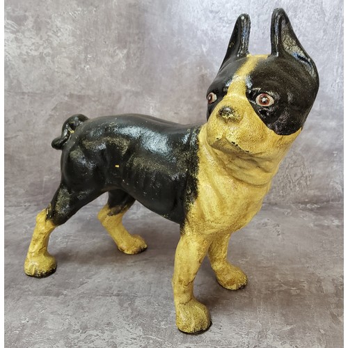 329 - A cast iron door stop in the form of a French bull dog