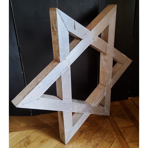 65 - An aluminium Star of David/sexagram approx. 134 x 150cms