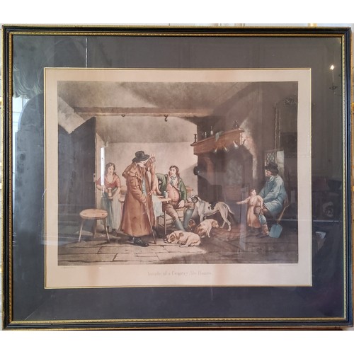 140 - After George Morland, Inside of a Country Ale House, 48 x 58cms, framed; another First of September,... 